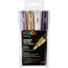 Set de 4 marqueurs métalliques Posca PC-1MC