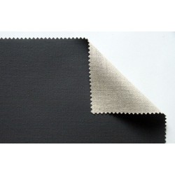Toile de lin enduction noire à grain moyen 430 g/m²