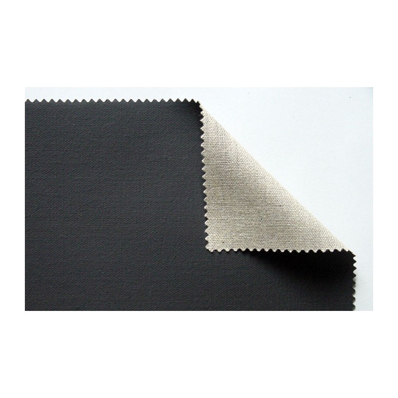 Toile de lin enduction noire à grain moyen 430 g/m²