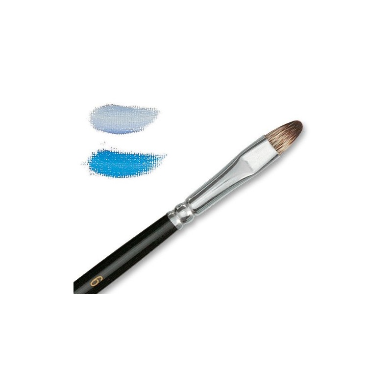 Brosse usée bombée Kevrin+ en mangouste synthétique, série 8772