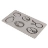 Moule en silicone - Pendentifs Oeufs et Lapins x6pcs