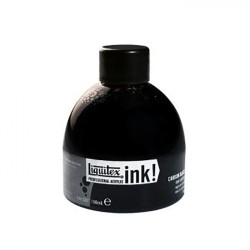 Encre acrylique extra-fine Liquitex Ink noire, flacon 150 ml
