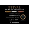 Bloc papier aquarelle noir Etival 300 g/m²,15 fls collées un côté