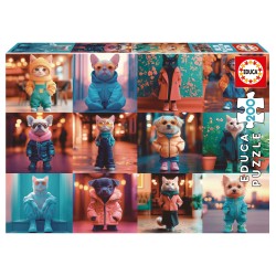 Puzzle Junior 200 pièces - Animaux à la mode