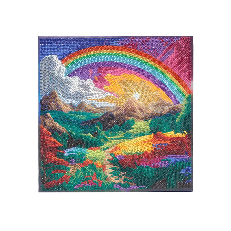 Kit tableau à diamanter Crytal Art 30x30cm - Arc-en-ciel