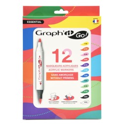 Set de 12 marqueurs acrylique Graphit'Go