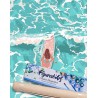 Peinture par numéros 40x50cm sur toile roulée - Fille parmi les vagues
