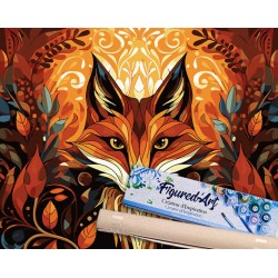 Peinture par numéros 40x50cm sur toile roulée - Renard Art déco