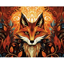 Peinture par numéros 40x50cm sur toile roulée - Renard Art déco