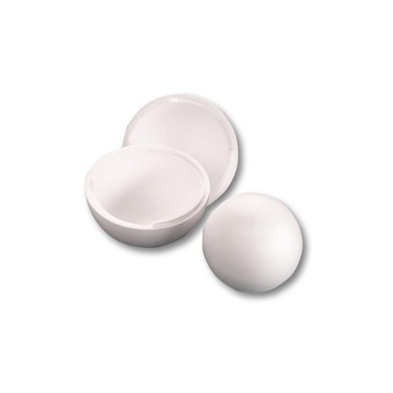 Boule polystyrène en demi-sphères