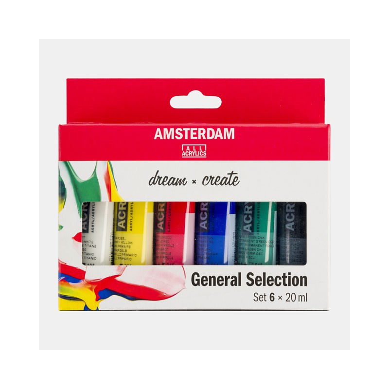 Set peinture acrylique Amsterdam, tubes de 20 ml