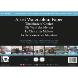 Papier aquarelle BaoHong Masters 300g/m² en feuille 38x56 cm