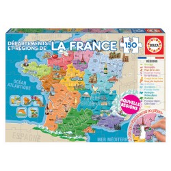 Puzzle Junior 150 pièces - Départements et régions de la France