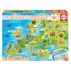 Puzzle Junior 150 pièces - Carte d'Europe