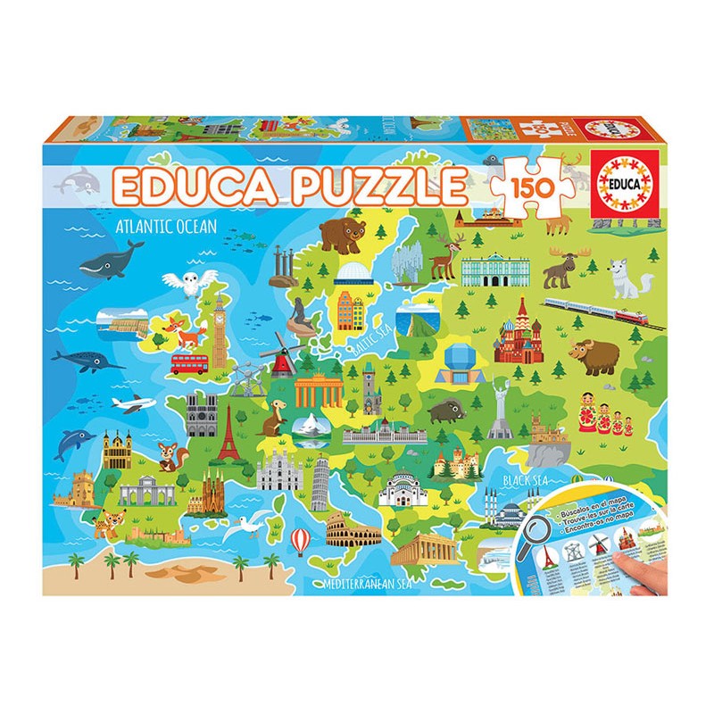Puzzle Junior 150 pièces - Carte d'Europe