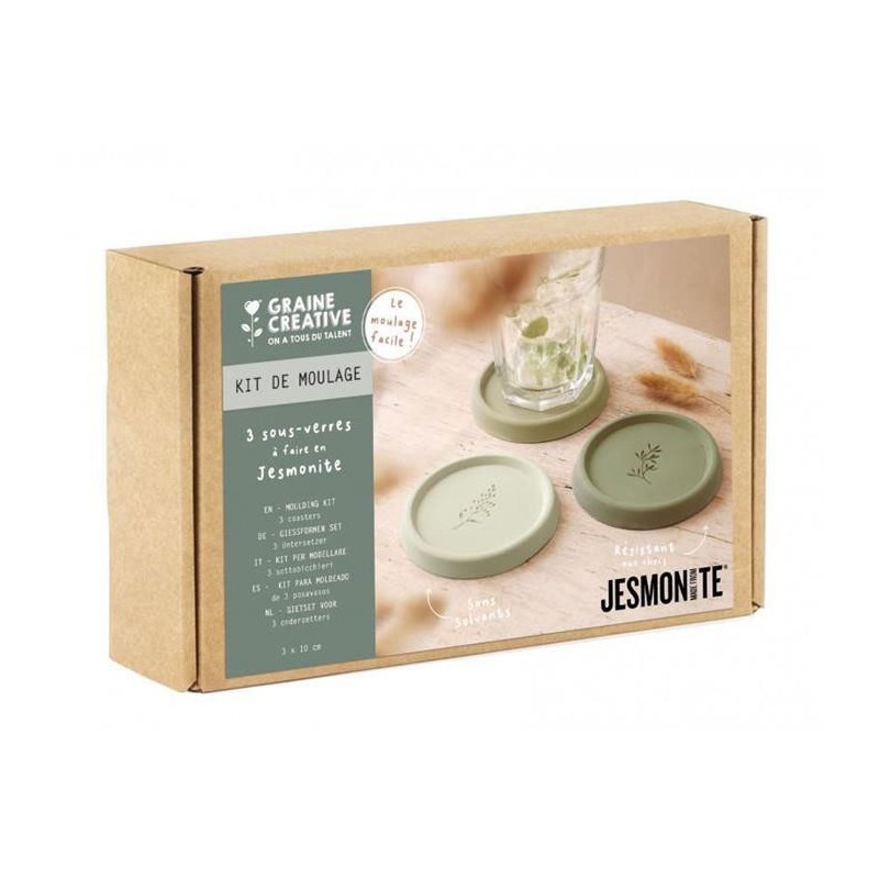 Kit DIY moulage - 3 sous-verre en Jesmonite