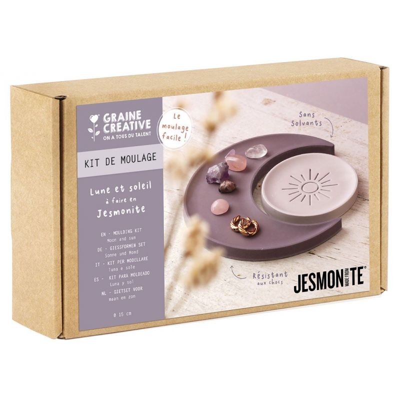Kit DIY moulage - Lune et soleil en Jesmonite