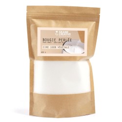 Cire pour bougie perlée 100% végétale , sachet de 400gr