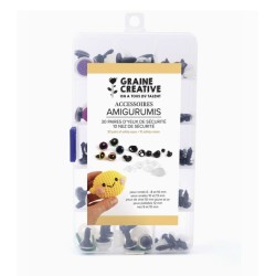 Set accessoires pour amigurumis - Yeux et nez de sécurité