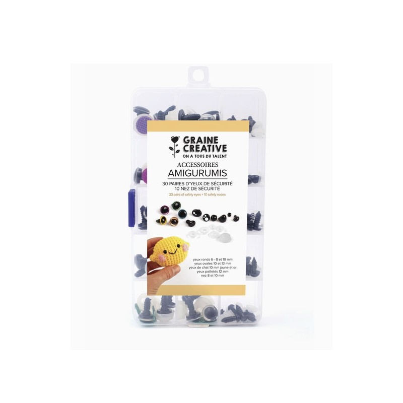 Set accessoires pour amigurumis - Yeux et nez de sécurité