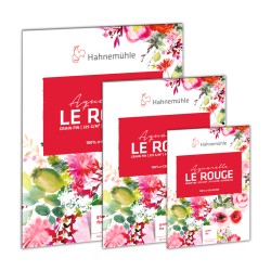 Bloc aquarelle Le Rouge grain fin 325 g/m², 12 fls collées