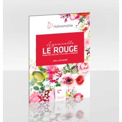 Bloc aquarelle Le Rouge grain fin 325 g/m², 12 fls collées