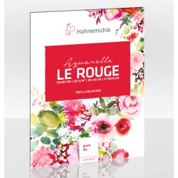 Bloc aquarelle Le Rouge grain fin 325 g/m², 12 fls collées