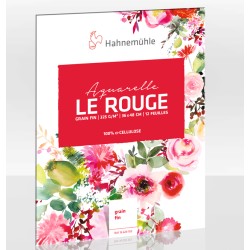 Bloc aquarelle Le Rouge grain fin 325 g/m², 12 fls collées