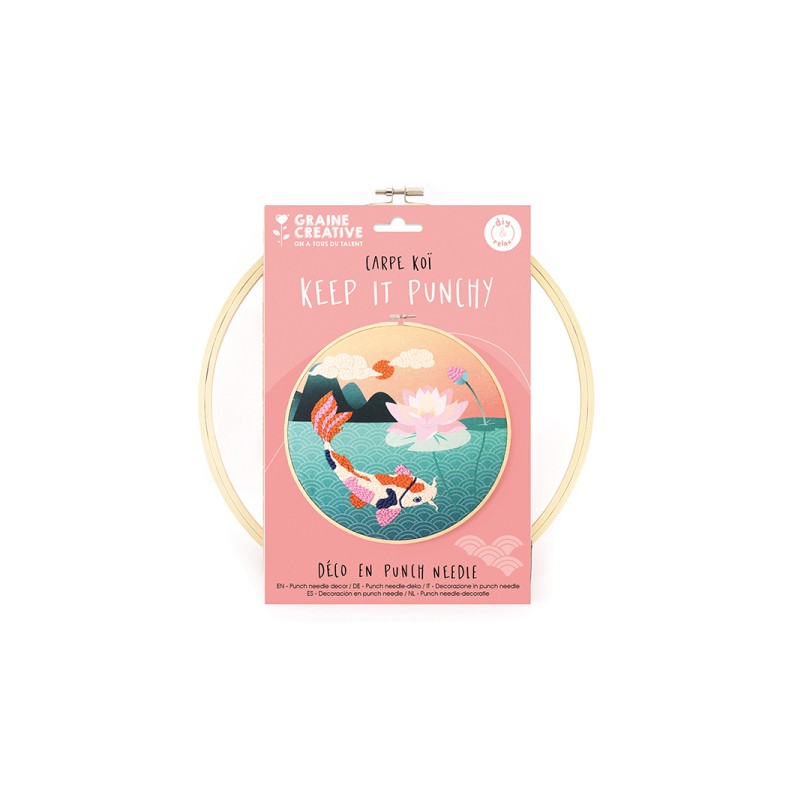 Kit Punch Needle - Carpe Koï ø25cm