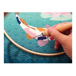 Kit Punch Needle - Carpe Koï ø25cm