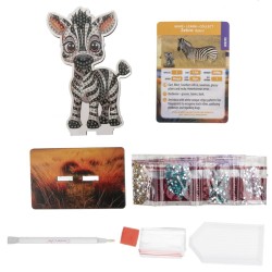 Kit figurine à diamanter Crystal Art - Collection safari, Zèbre