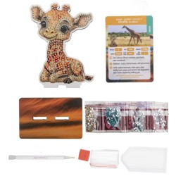 Kit figurine à diamanter Crystal Art - Collection safari, Girafe