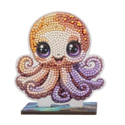 Kit figurine à diamanter Crystal Art - Collection océan, Octopus