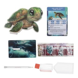 Kit figurine à diamanter Crystal Art - Collection océan, Tortue