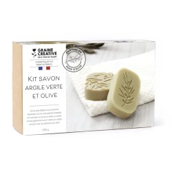 Kit DIY Savons - Savons argile verte et olives