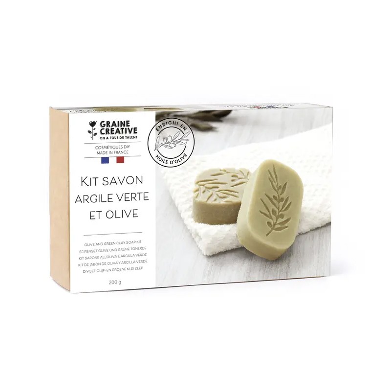 Kit DIY Savons - Savons argile verte et olives