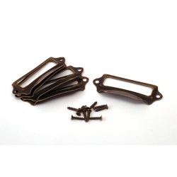 Porte-étiquettes poignée en métal vielli 70x30x6mm x6pcs