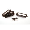 Porte-étiquettes poignée en métal vielli 70x30x6mm x6pcs