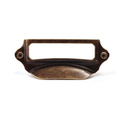 Porte-étiquettes poignée en métal vielli 70x30x6mm x6pcs