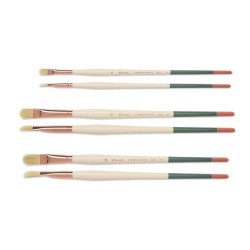 Pinceau plat-bombé D-Brush L'impressionniste en soie synthétique, série 3593