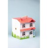 Maison de poupéé en papier maché - 25x24x27 cm