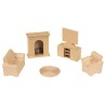 Set de 6 miniatures Salon en papier mâché