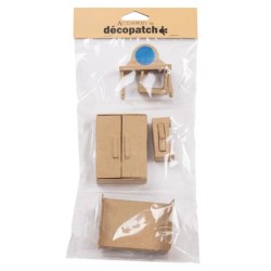 Set de 6 miniatures Chambre en papier mâché