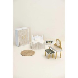 Set de 6 miniatures Chambre en papier mâché