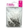 Mèches à bougie sur pied hauteur 7cm x50pcs