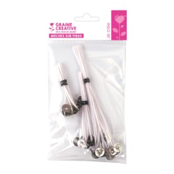 Mèches de bougie sur pieds x30pcs - Assortiment 3 tailles 6/10/15cm
