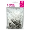 Mèches de bougie sur pieds h.7cm x50pcs