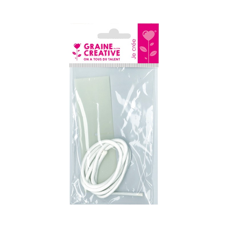 Mèche de bougie d'extérieur ø6mm x 1m + cale mèche