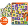 Gommettes artistiques holographiques 3 formes et 2 couleurs x266 pcs