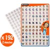 Gommettes Alphabet couleur et à colorier x192 pcs 